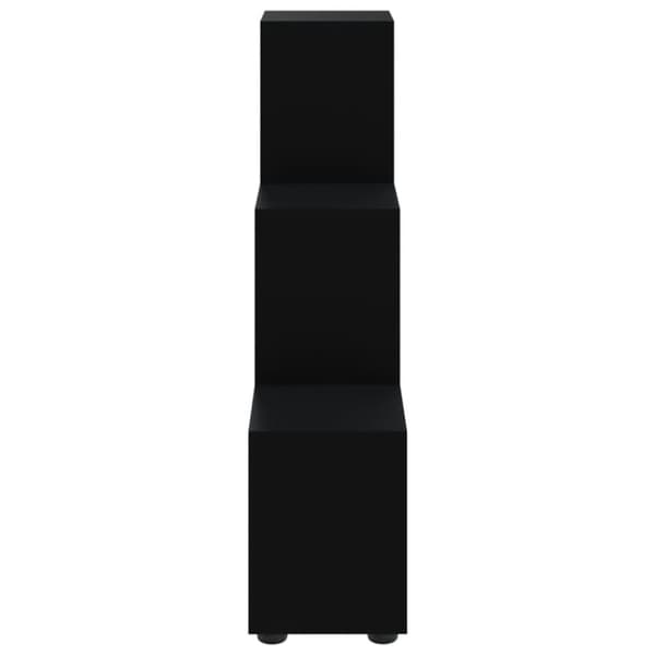 vidaXL trappereol 107 cm konstrueret træ sort