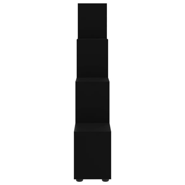 vidaXL trappereol 142 cm konstrueret træ sort