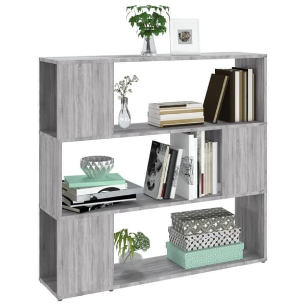 vidaXL bogreol/rumdeler 100x24x94 cm grå sonoma-eg