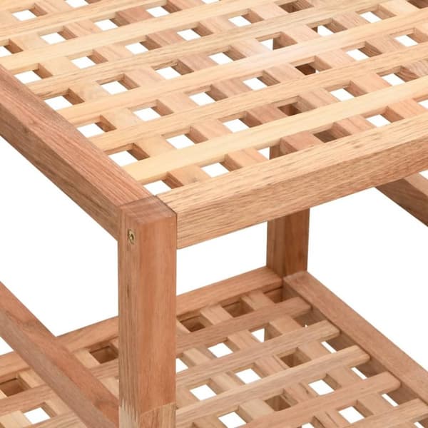 vidaXL badeværelsesreol 35,5x35,5x112,5 cm massivt valnøddetræ