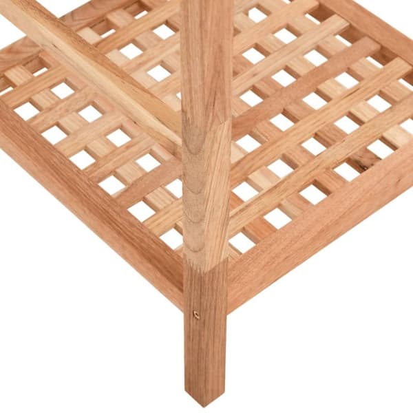 vidaXL badeværelsesreol 35,5x35,5x112,5 cm massivt valnøddetræ
