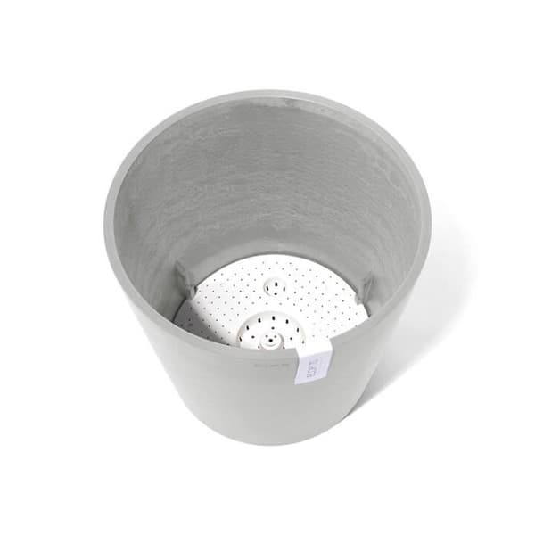 ECOPOTS VASO AMSTERDAM 40x36CM GRIGIO CHIARO CON RISERVA ACQUA