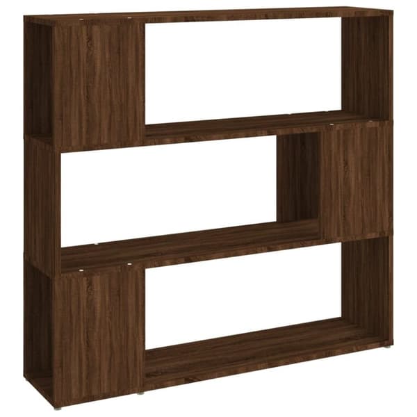 vidaXL Bokhylla/rumsavdelare brun ek 100x24x94 cm