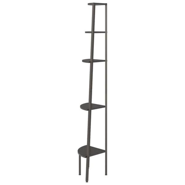 vidaXL 5-kerroksinen Kulmahylly musta 45,5x31,5x180 cm