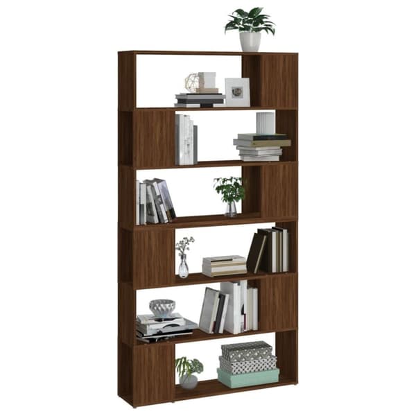vidaXL bogreol/rumdeler 100x24x188 cm brun egetræsfarve