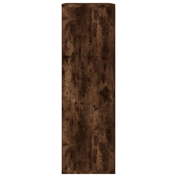 vidaXL Bokhylla/skänk rökfärgad ek 50x25x80 cm konstruerat trä