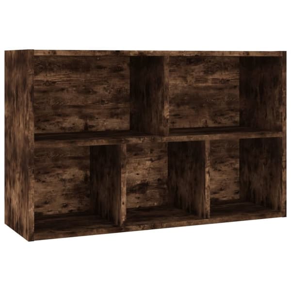 vidaXL Bokhylla/skänk rökfärgad ek 50x25x80 cm konstruerat trä