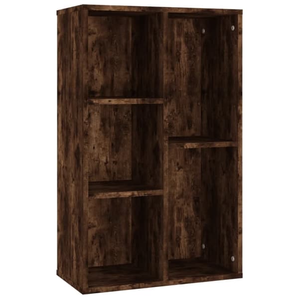vidaXL bogreol/skænk 50x25x80 cm konstrueret træ røget egetræ