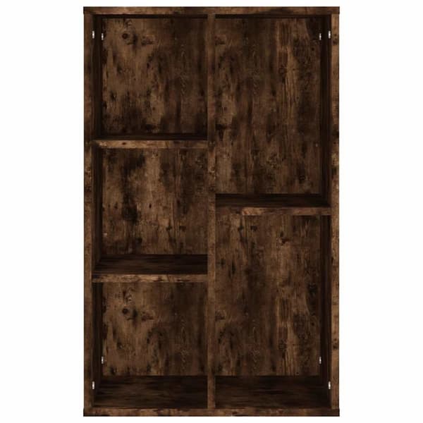 vidaXL bogreol/skænk 50x25x80 cm konstrueret træ røget egetræ