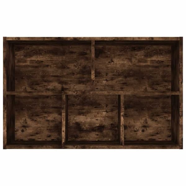 vidaXL bogreol/skænk 50x25x80 cm konstrueret træ røget egetræ
