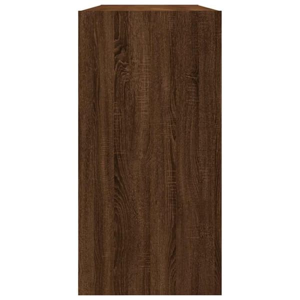 vidaXL Bokhylla/skänk brun ek 50x25x80 cm konstruerat trä