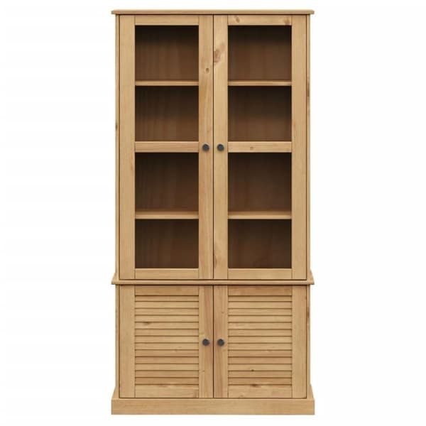 vidaXL Vitrine VIGO 85x35x170 cm heltre furu