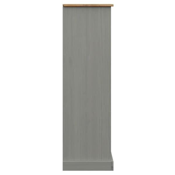vidaXL bogreol VIGO 90x35x114,5 cm massivt fyrretræ grå