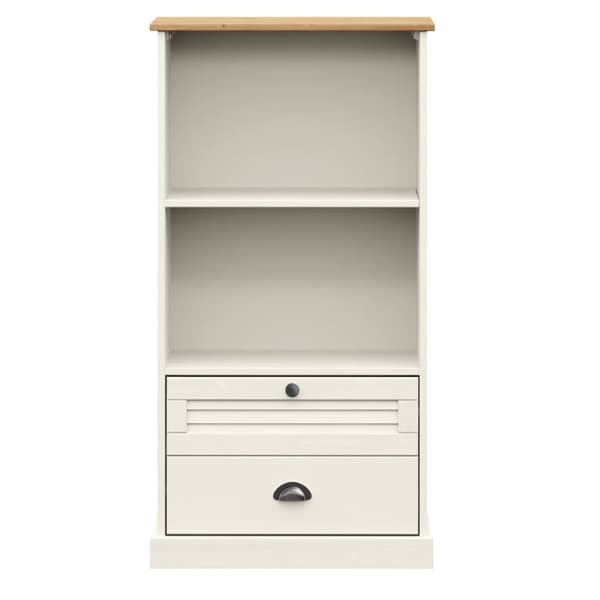 vidaXL bogreol VIGO 60x35x114,5 cm massivt fyrretræ hvid