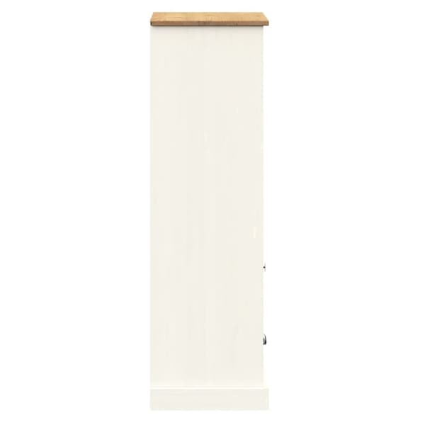 vidaXL bogreol VIGO 60x35x114,5 cm massivt fyrretræ hvid