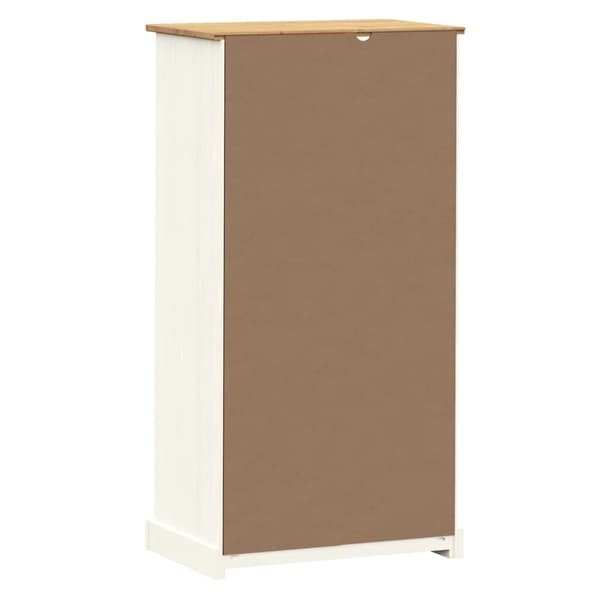 vidaXL bogreol VIGO 60x35x114,5 cm massivt fyrretræ hvid