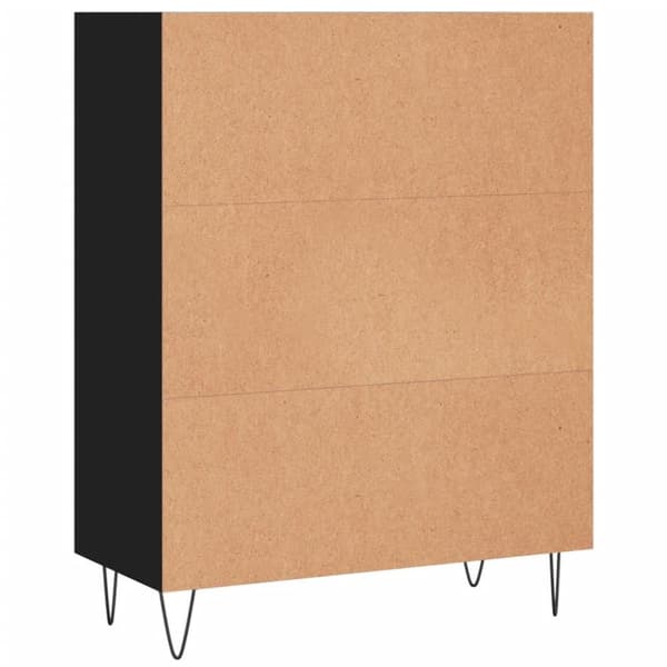 vidaXL skab 69,5x32,5x90 cm konstrueret træ sort