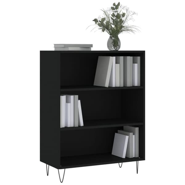 vidaXL skab 69,5x32,5x90 cm konstrueret træ sort