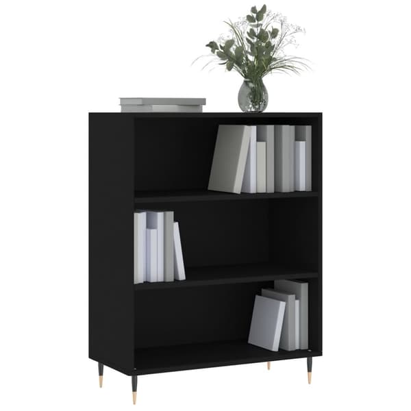 vidaXL skab 69,5x32,5x90 cm konstrueret træ sort