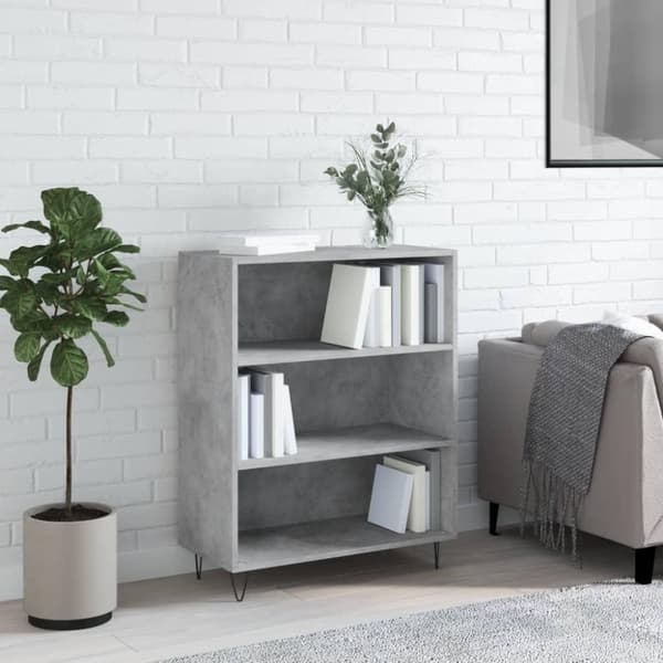 vidaXL skab 69,5x32,5x90 cm konstrueret træ betongrå