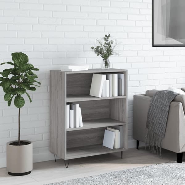 vidaXL skab 69,5x32,5x90 cm konstrueret træ grå sonoma-eg