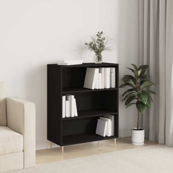 vidaXL skab 69,5x32,5x90 cm konstrueret træ sort