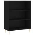 Miniatyrbillede 1 af 10: vidaXL skab 69,5x32,5x90 cm konstrueret træ sort