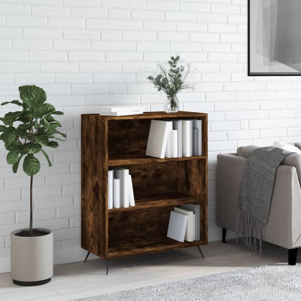 vidaXL skab 69,5x32,5x90 cm konstrueret træ røget egetræ