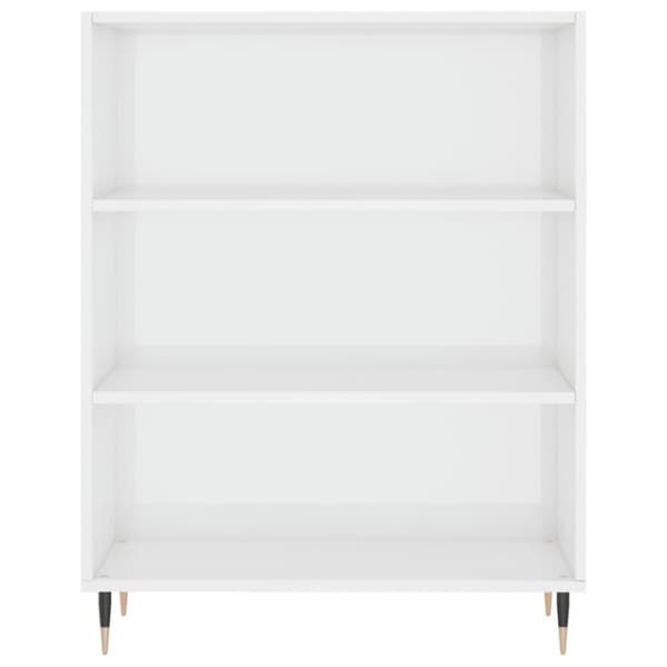 vidaXL skab 69,5x32,5x90 cm konstrueret træ hvid højglans