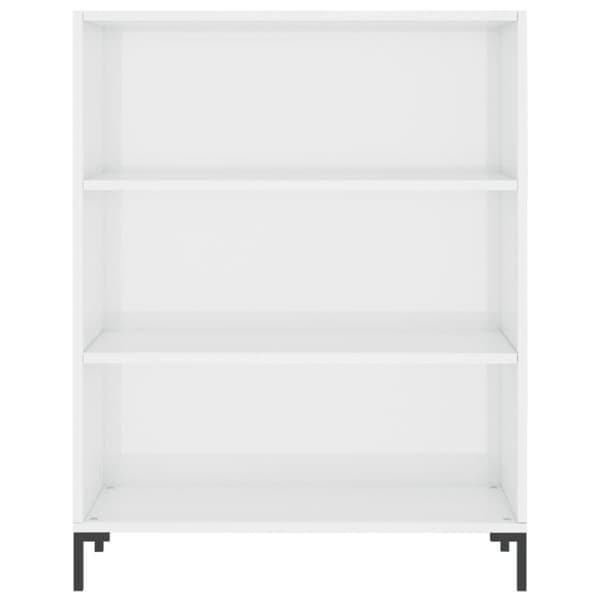 vidaXL skab 69,5x32,5x90 cm konstrueret træ hvid højglans