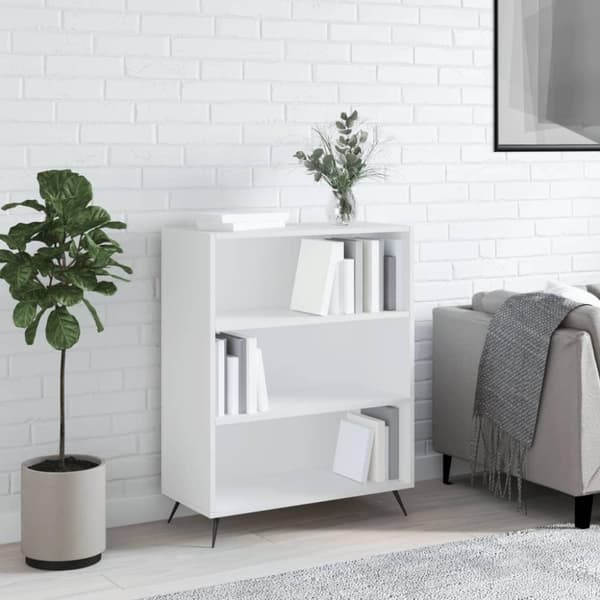 vidaXL skab 69,5x32,5x90 cm konstrueret træ hvid