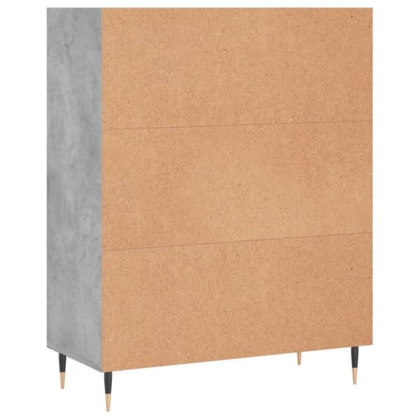 vidaXL skab 69,5x32,5x90 cm konstrueret træ betongrå
