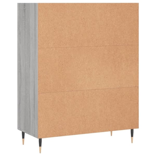 vidaXL skab 69,5x32,5x90 cm konstrueret træ grå sonoma-eg