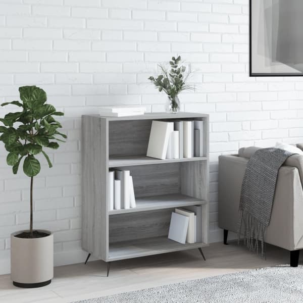 vidaXL skab 69,5x32,5x90 cm konstrueret træ grå sonoma-eg