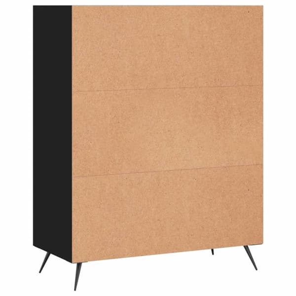 vidaXL skab 69,5x32,5x90 cm konstrueret træ sort