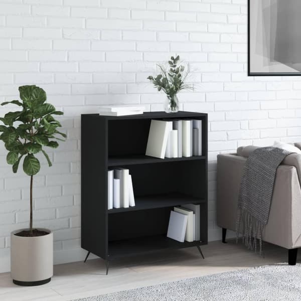 vidaXL skab 69,5x32,5x90 cm konstrueret træ sort