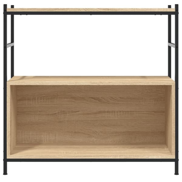 vidaXL Bokhylla sonoma-ek 80x30x78,5 cm konstruerat trä och järn