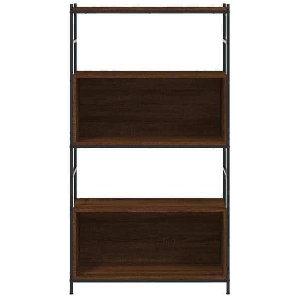 vidaXL Bokhylla brun ek 80x30x145,5 cm konstruerat trä och järn