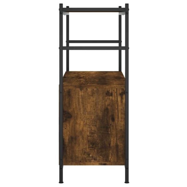 vidaXL bogreol 80x30x78,5 cm konstrueret træ og jern røget egetræ