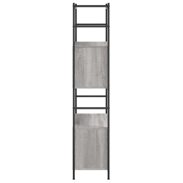 vidaXL bogreol 80x30x145,5 cm konstrueret træ og jern grå sonoma-eg