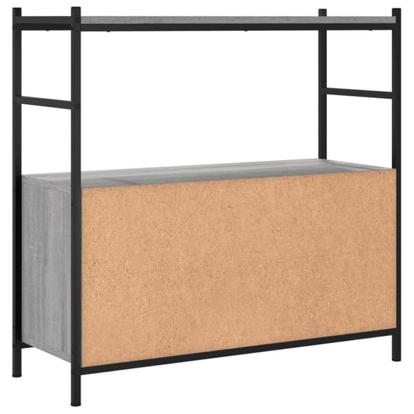 vidaXL Bokhylla grå sonoma 80x30x78,5 cm konstruerat trä och järn