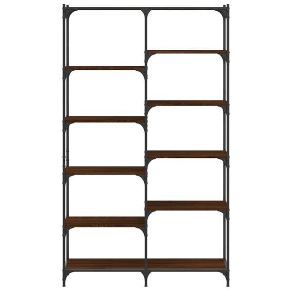vidaXL bogreol 100x32x170 cm konstrueret træ og jern brunt egetræ