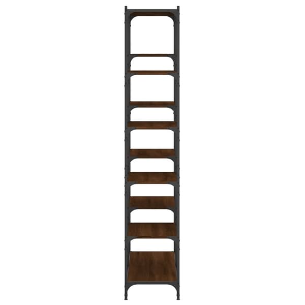 vidaXL bogreol 100x32x170 cm konstrueret træ og jern brunt egetræ