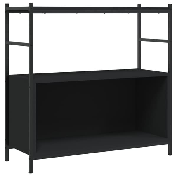 vidaXL Kirjahylly musta 80x30x78,5 cm tekninen puu ja rauta