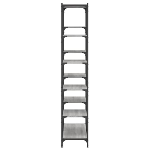 vidaXL bogreol 100x32x170 cm konstrueret træ og jern grå sonoma-eg