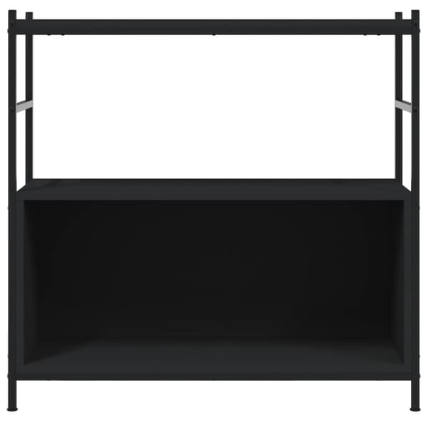vidaXL Bokhylle svart 80x30x78,5 cm konstruert tre og jern
