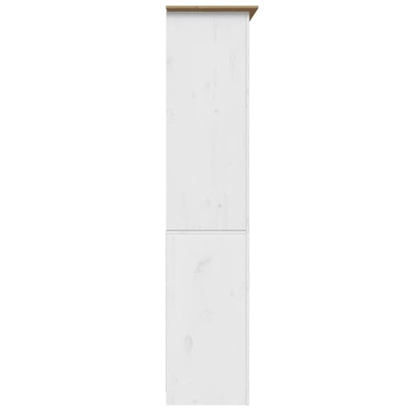 vidaXL bogreol BODO 82x40x173 cm massivt fyrretræ hvid og brun
