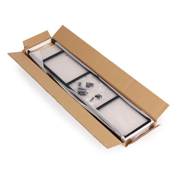 Reol - 113x23,5x58,5cm - MDF - lysebrun & sort