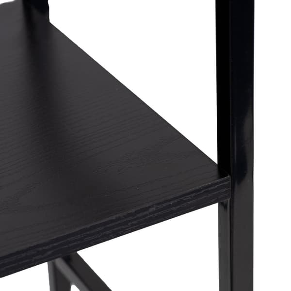 Bokhylla - 80x59,5 cm - 3 hyllor - svart