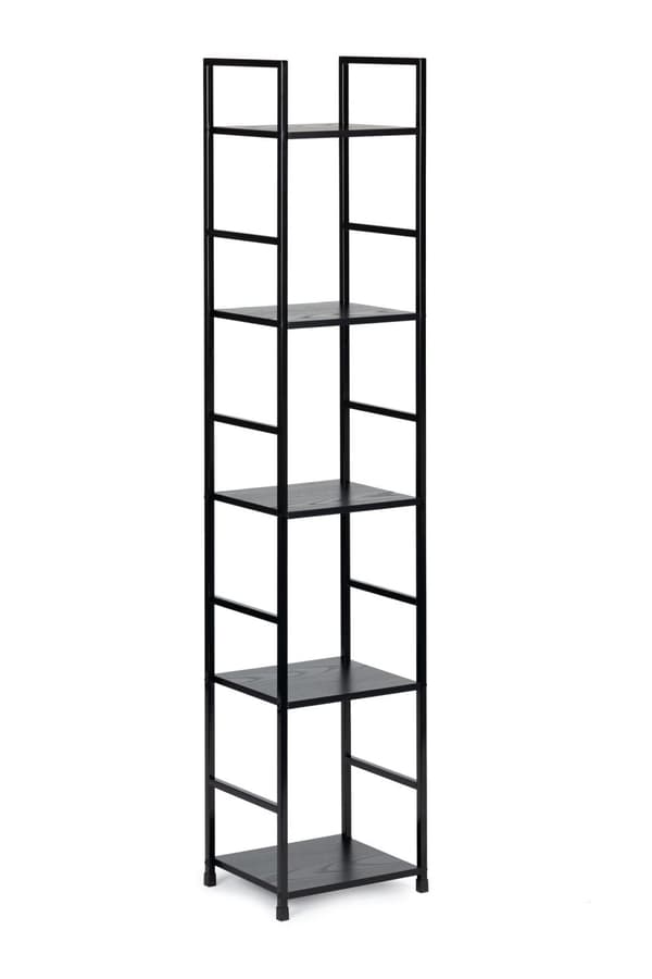 Bokhylla - 144,5x23,5x29 cm - 5 hyllor - brun